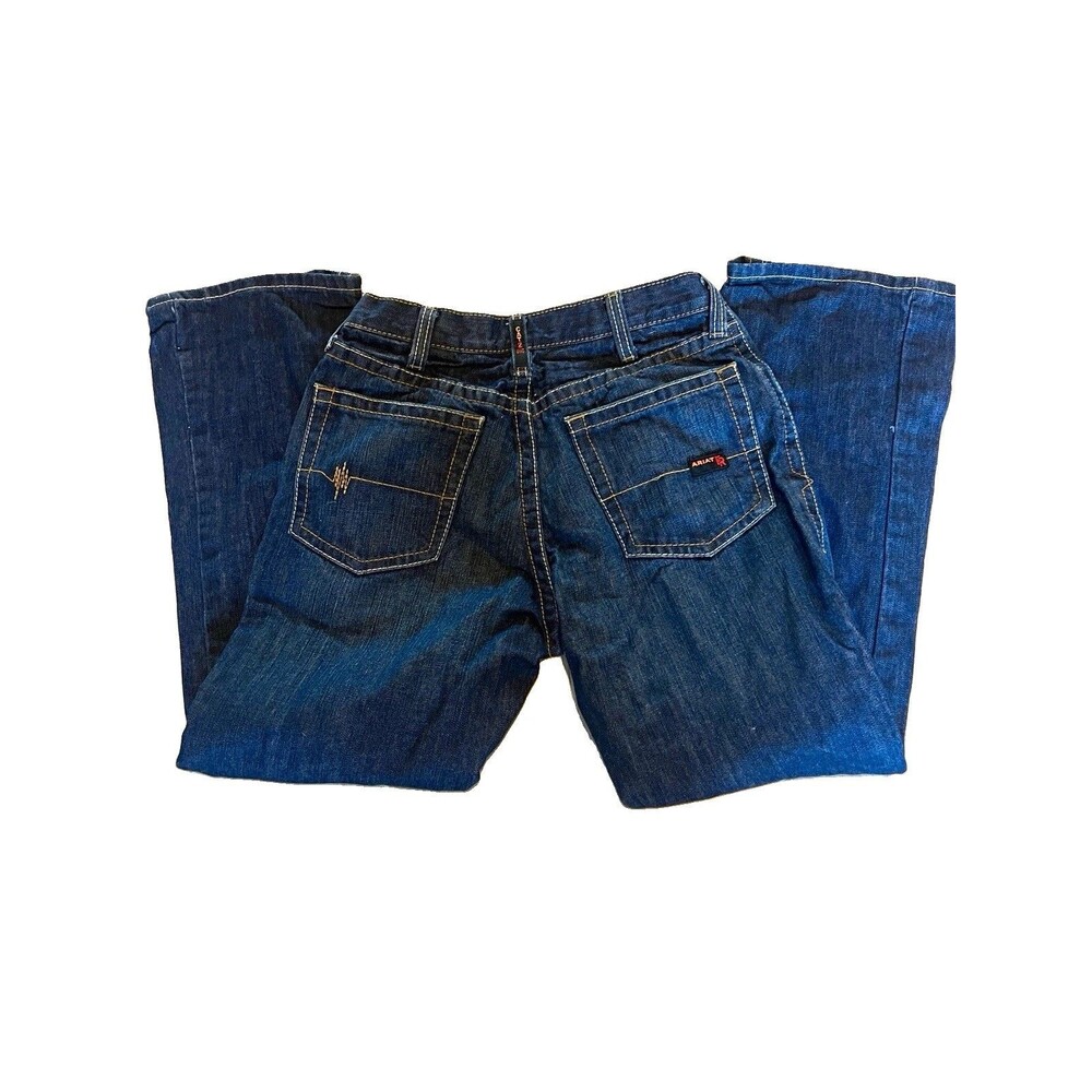 Ariat Work FR Men’s Dark Wash Blue Denim Bootcut Jeans Low Rise Regular Fit
